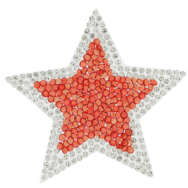 Rhinestone Iron On Applique Patch Lt. Siam 3"