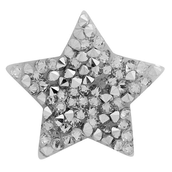 Rhinestone Rock Iron On Applique Patch Crystal 1"