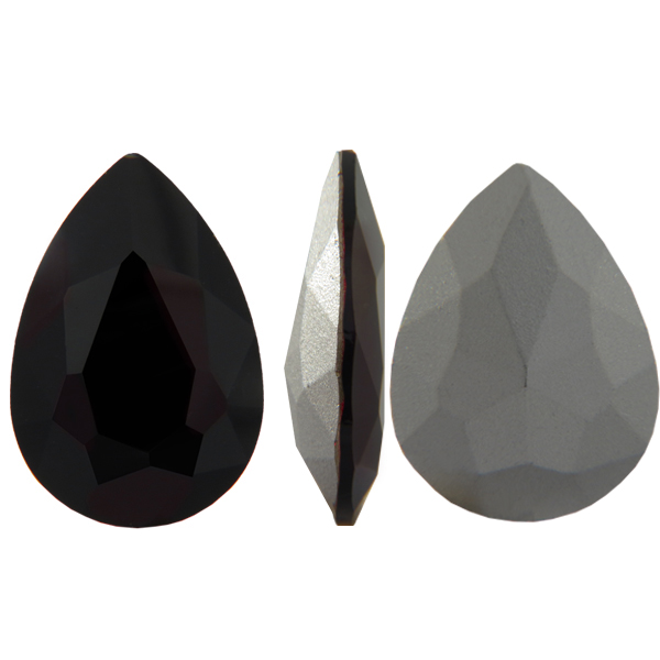 Spark Crystal Pear Shape Faceted Fancy Stone, Merlot 20x15mm