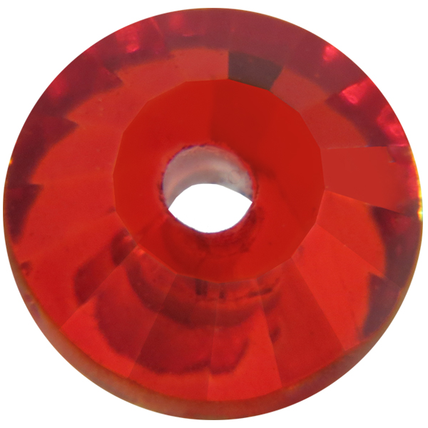 Spark Crystal Round Faceted Sew On, Light Siam 4mm