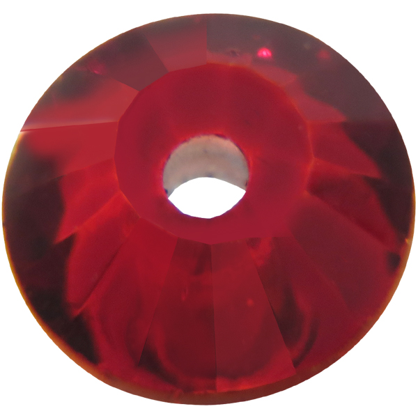 Spark Crystal Round Faceted Sew On, Siam 4mm