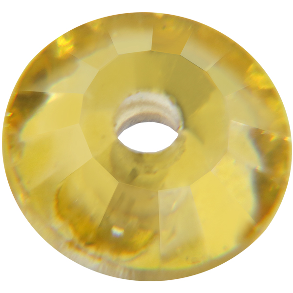 Spark Crystal Round Faceted Sew On, Light Yellow 5mm