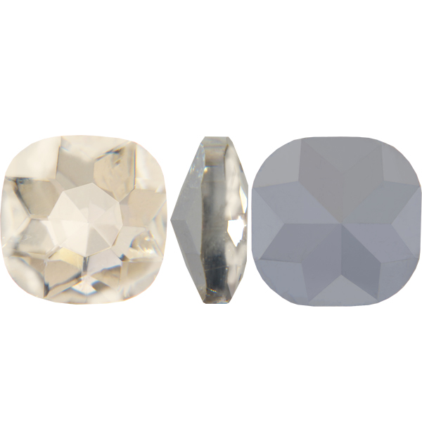 Spark Crystal Square Cushion Faceted Fancy Stone Crystal Light Silver 12mm