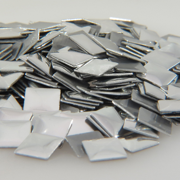 Swarovski 3490/001092 Square Hotfix Iron-on Nailhead Polished Silver 7x7mm