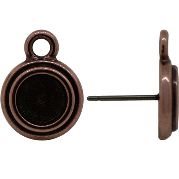 TierraCast® POST, SS34 STEPPED BEZEL, Antique Copper