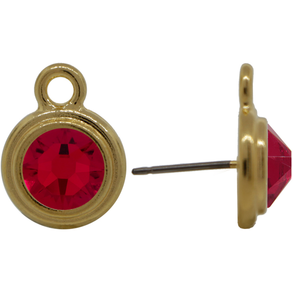 TierraCast® POST, SS34 STEPPED BEZEL, Gold plated, Siam