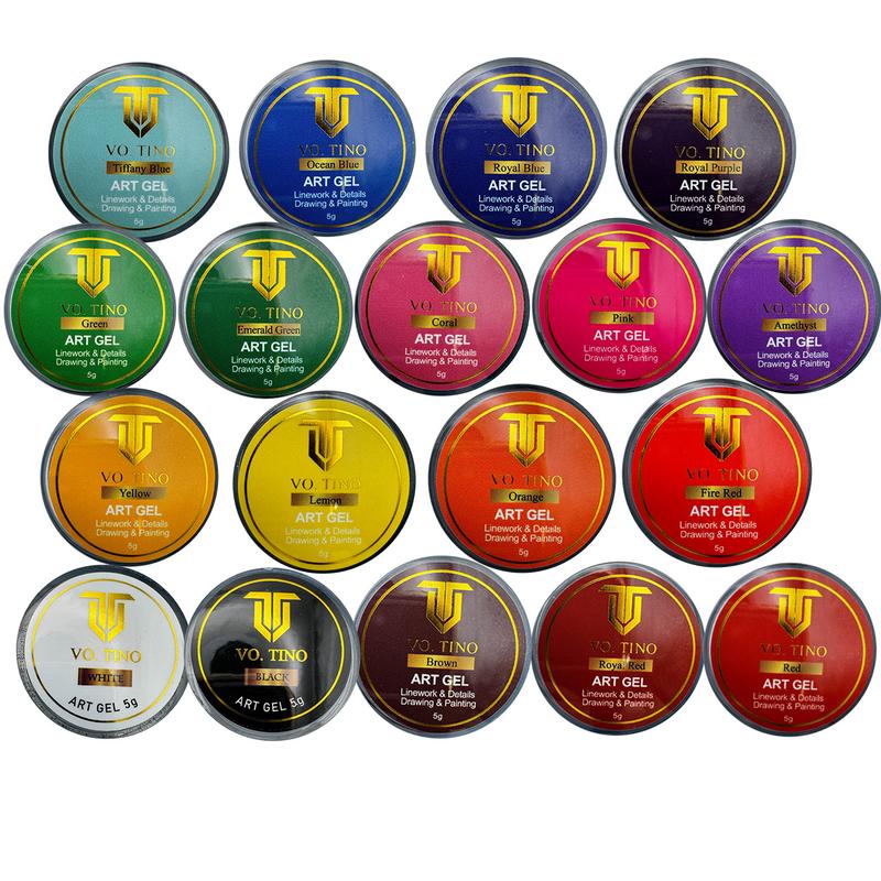 Tino Vo Art Gel Bundle of 18 Colors, New Edition