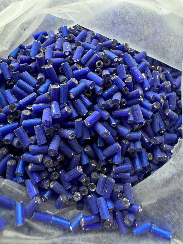 TOHO&trade; Blue Bugle Beads 3mm