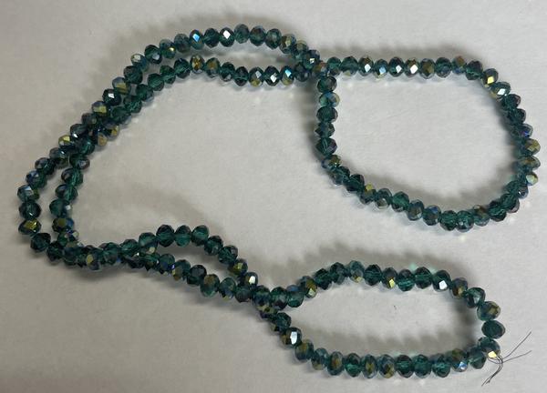 Spark Briolette Beads Emerald AB 4mm