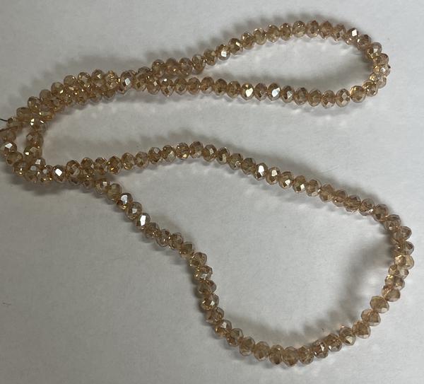 Spark Briolette Beads Crystal Golden Shadow 4mm