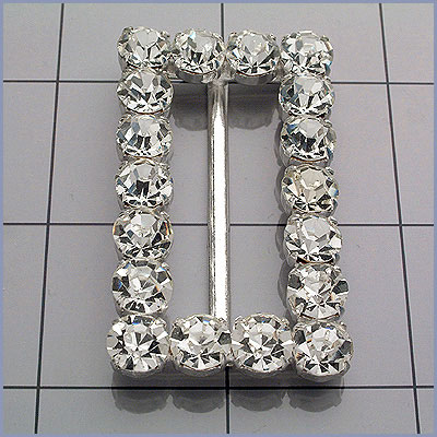Rhinestone Belt Buckle, Crystal/Silver | Dreamtime Creations display picture 1