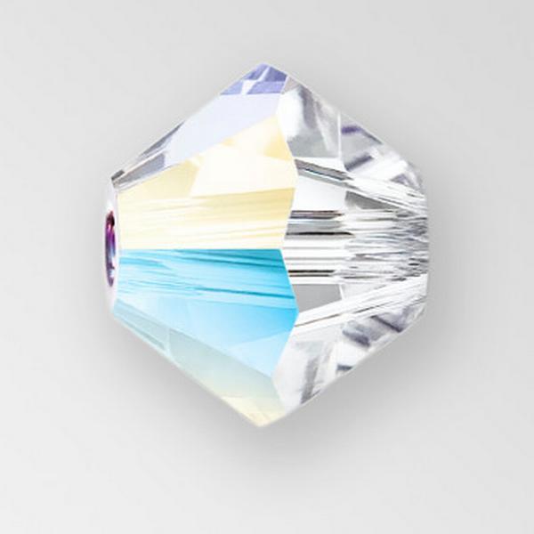 Preciosa 451 69 302 Bicone Bead 6mm Crystal Glitter