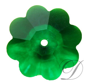 Swarovski 3700 Margarita Sew-on Emerald Unfoiled 6mm
