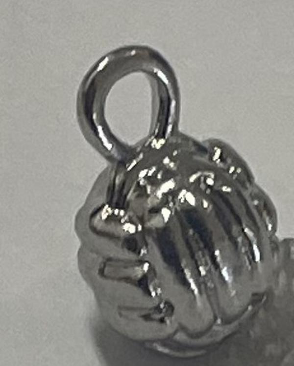 Silver Volleyball Charm
