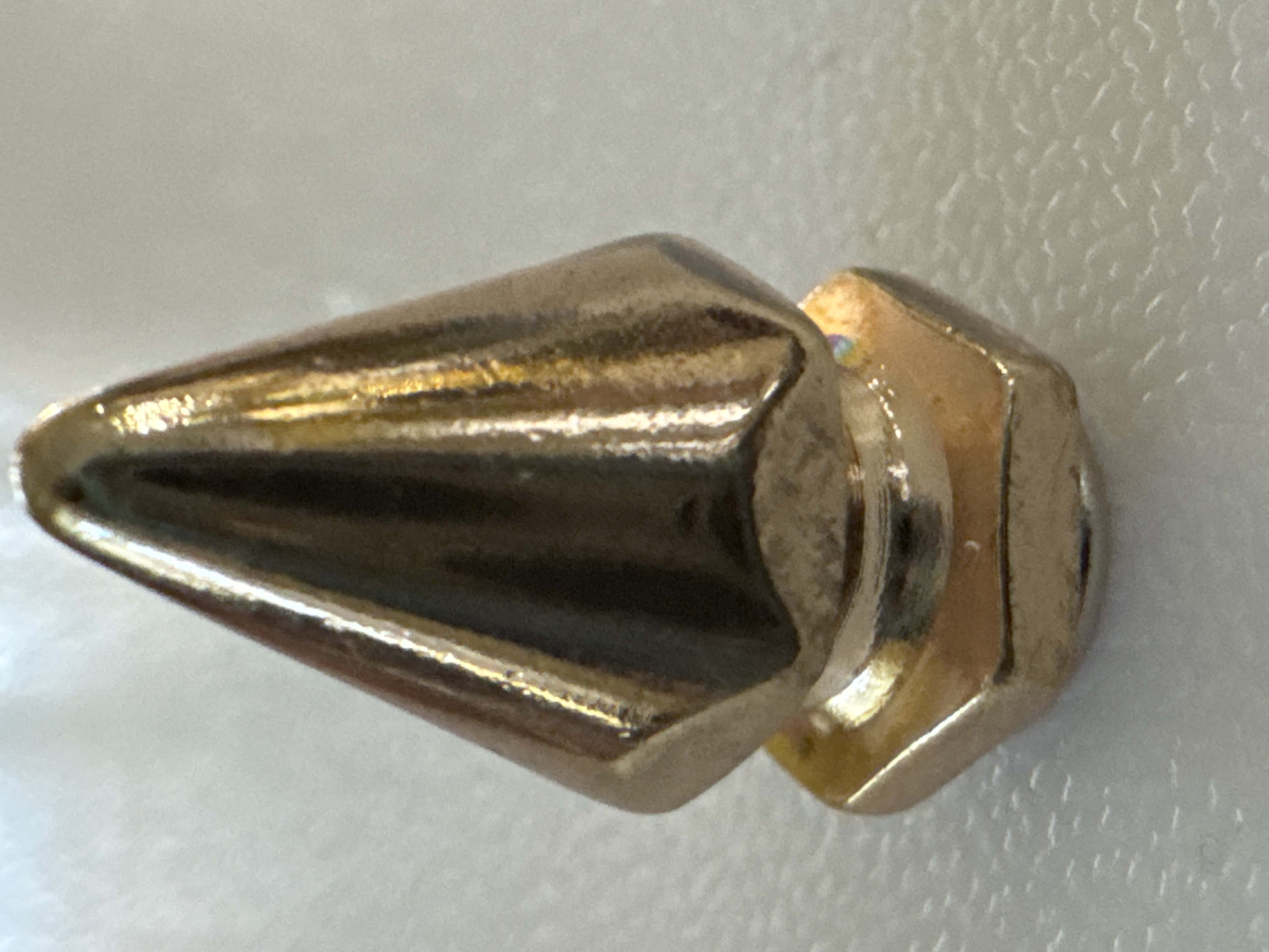 Screw Back Hexagon Spike 17.5mm Rose Gold