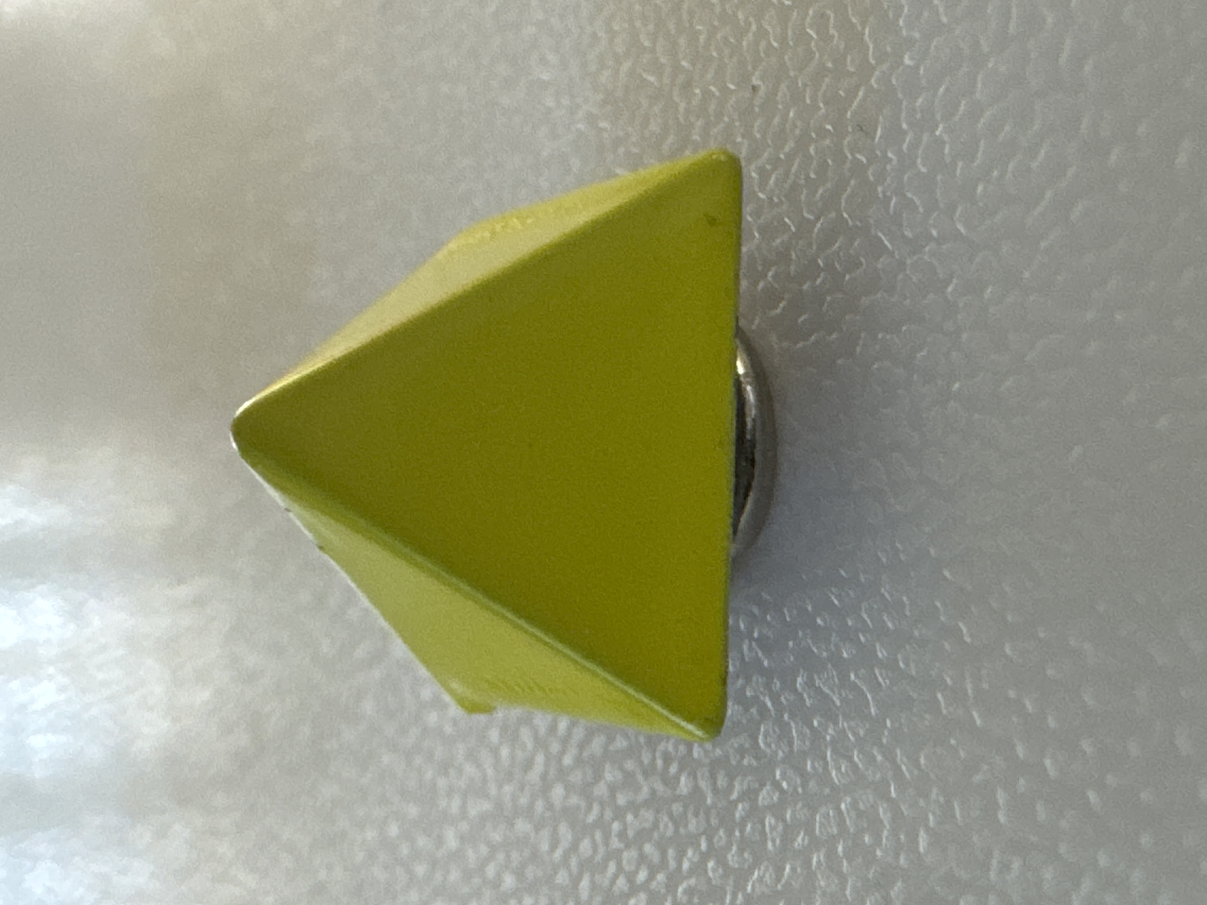 Screw Back Pyramid Spike 13 x 9mm Neon Yellow