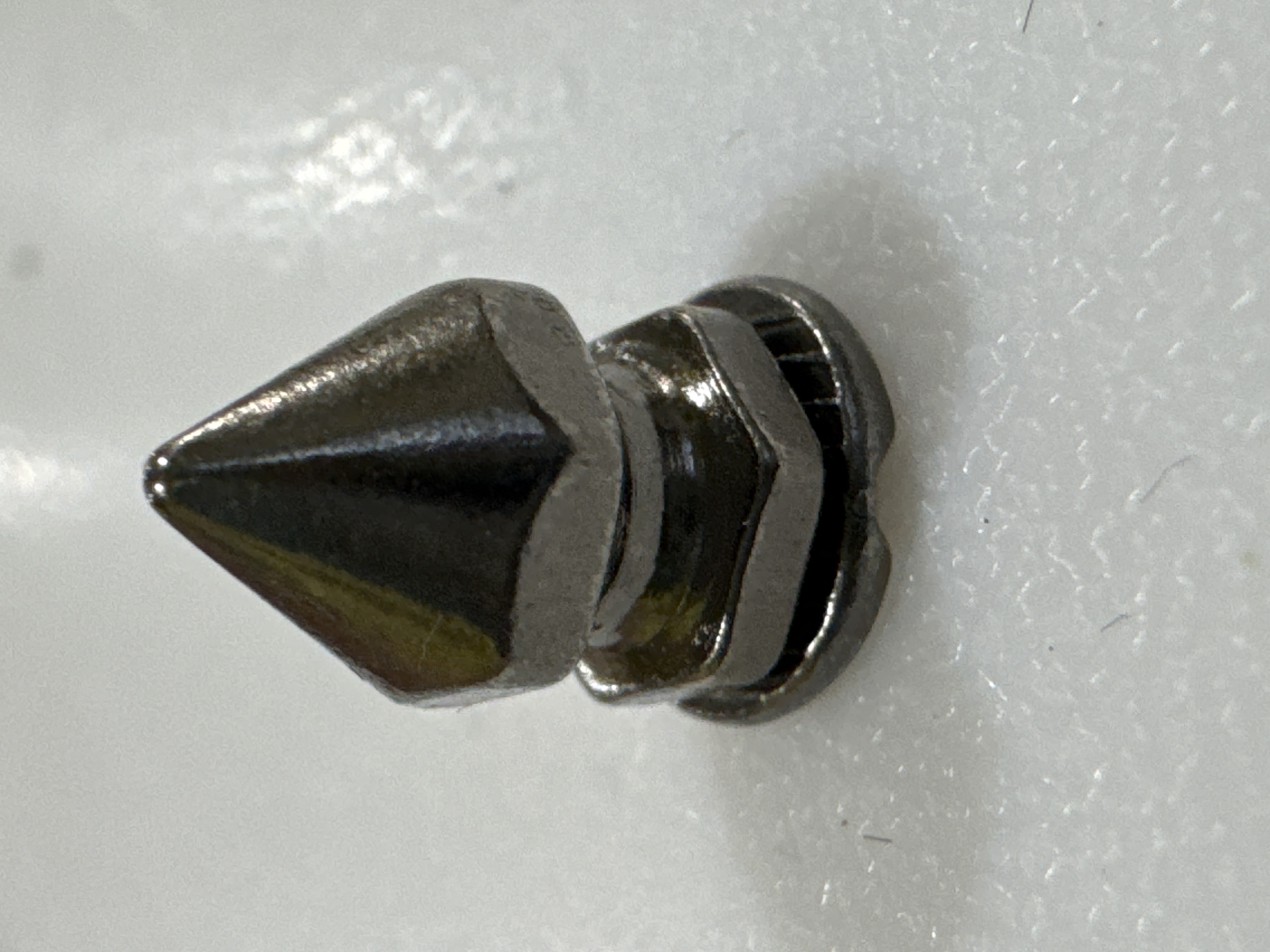 Screw Back Hexagon Spike 11.5x6mm Gunmetal