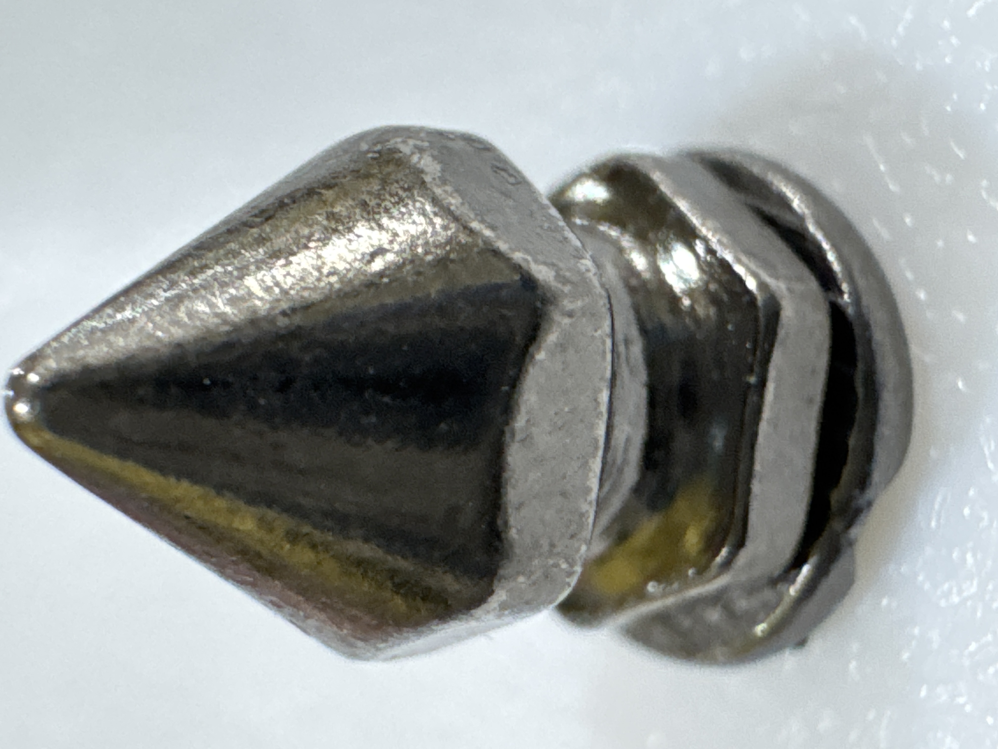 Screw Back Hexagon Spike 17.5mm Gunmetal