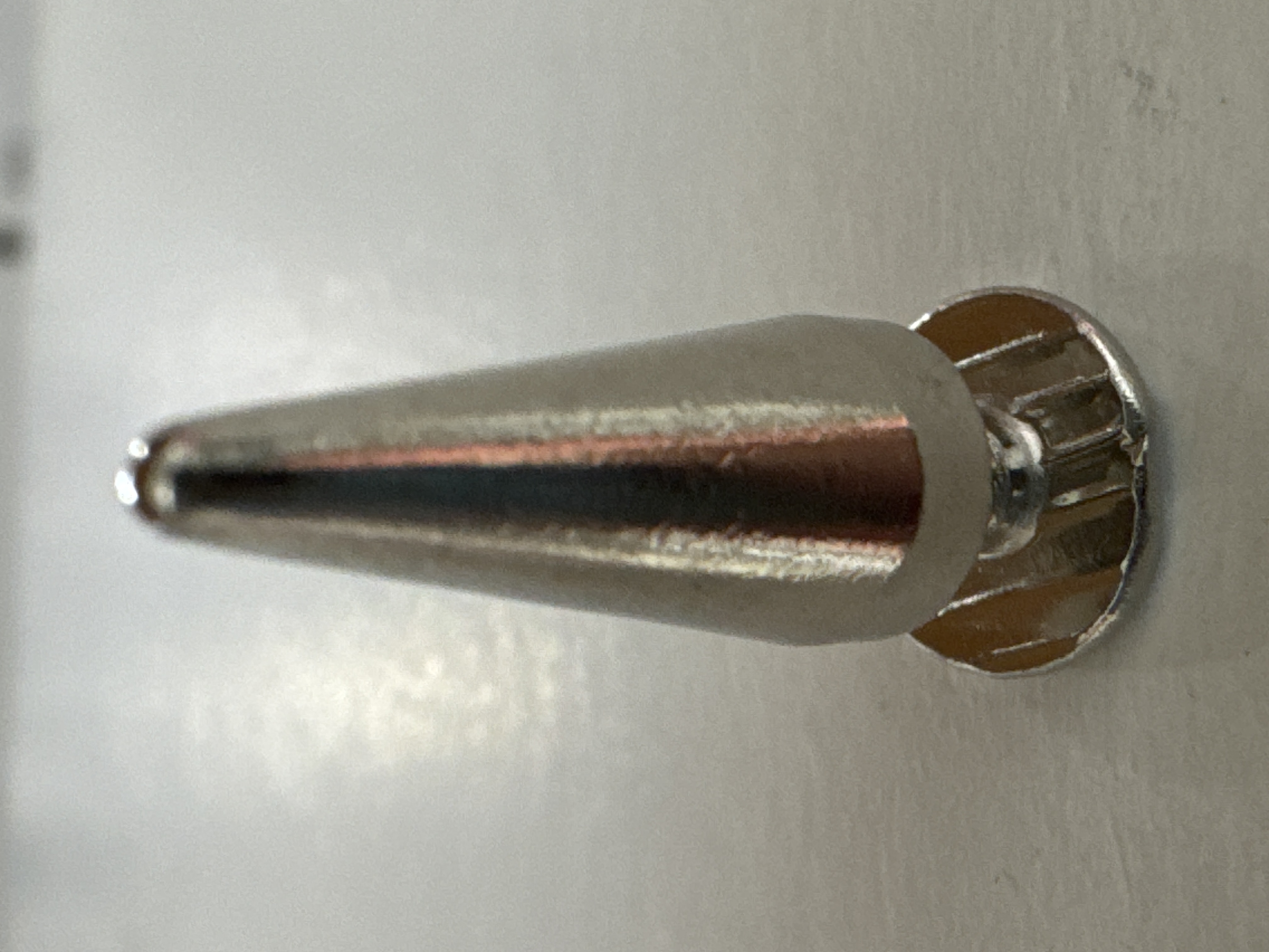 Screw Back Cone Spike 15mm Silver