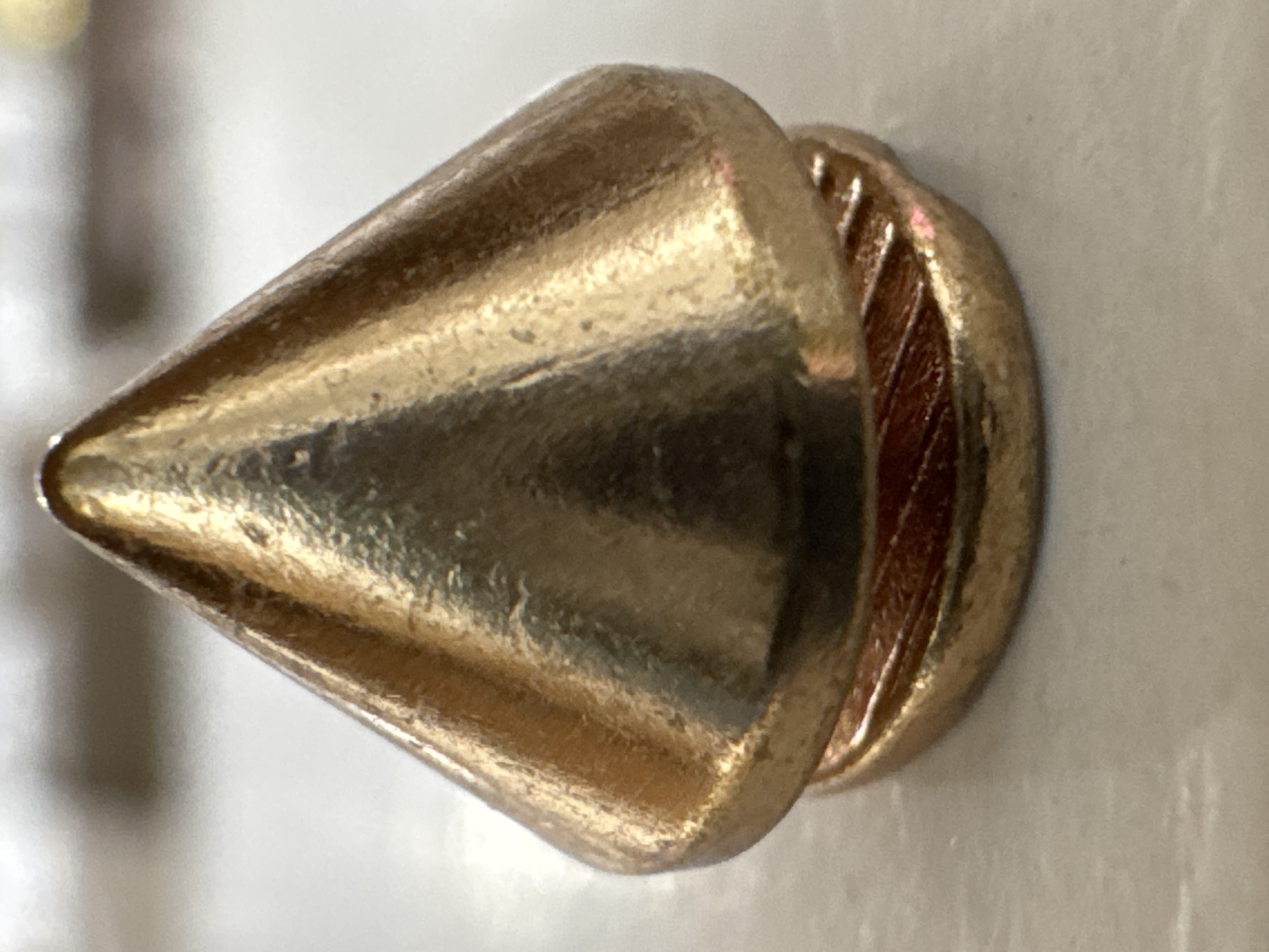 Screw Back Cone Spike 7mm Rose Gold