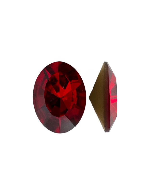 Swarovski 4106 Oval Fancy Stone Siam (Gold Foil) 8x6mm