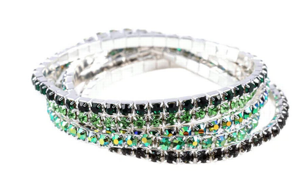 Open Meadow Rhinestone Buncher Bracelets