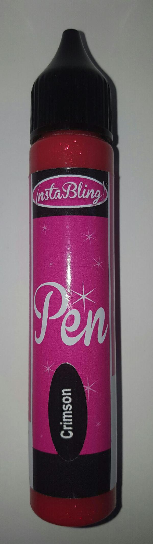 InstaBling Pen Adhesive with Glittery Shine in it! Crimson