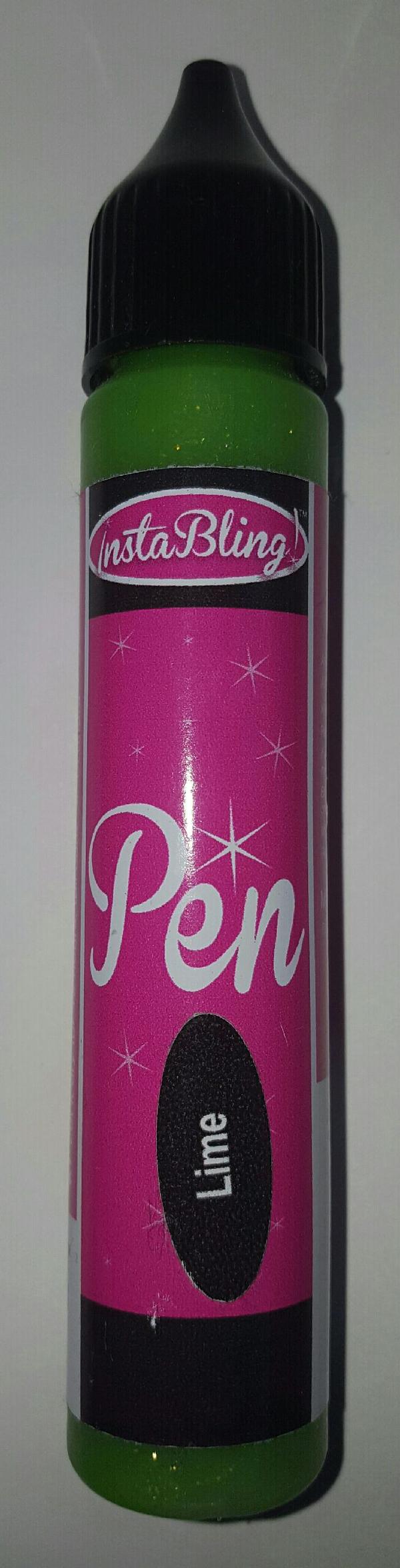 InstaBling Pen Adhesive with Glittery Shine in it! Lime
