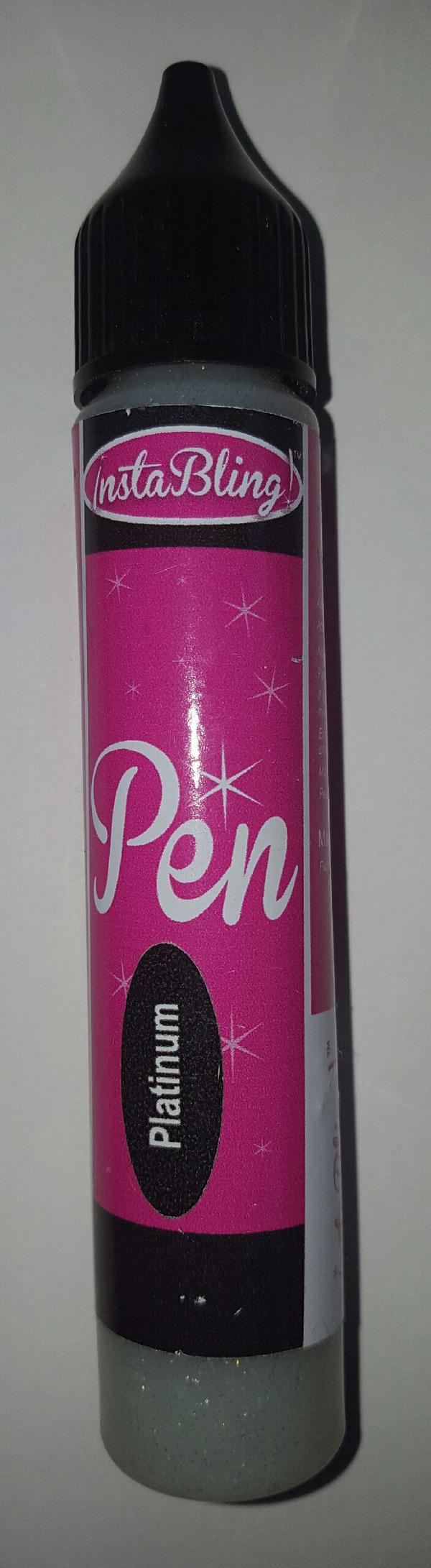 InstaBling Pen Adhesive with Glittery Shine in it! Platinum