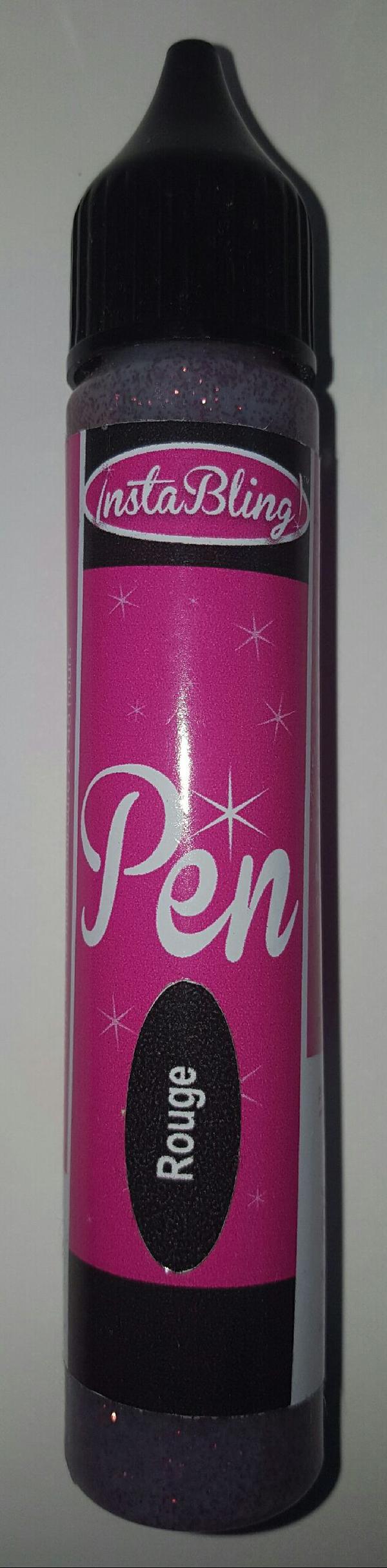 InstaBling Pen Adhesive with Glittery Shine in it! Rouge