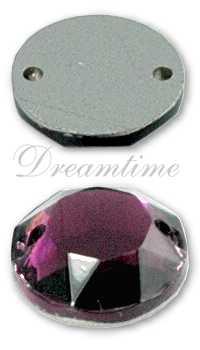 Dreamtime Crystal 3202/2 Round Sew-on Amethyst 9mm