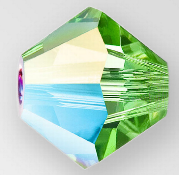 Preciosa Bicone Bead 3mm Peridot Glitter 