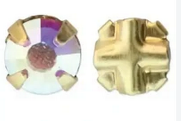 Preciosa 7193/9211 Rose Montees 12ss Crystal AB- Gold
