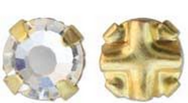 Preciosa 7193/9211 Rose Montees 12ss Crystal - Gold