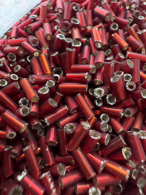 TOHO&trade; Red Bugle Beads 3mm