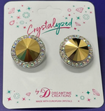 Crystalyzed with Dreamtime Crystal Stud Earrings for Dance Crystal Aurum/Crystal AB 19mm