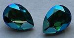 Dreamtime Crystal DC 4320 Pear Shaped Fancy Stone Majestric Green Shimmer 14x10mm
