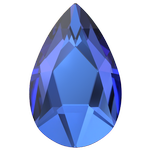Dreamtime Crystal DC 2303 Pear Shaped Flat Back Crystal Heliotrope 14x9mm