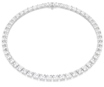 Swarovski Collections - Matrix Tennis necklace Square cut, White, Rhodium plated