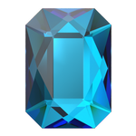 Dreamtime Crystal DC 2602 Emerald Cut Flatback Crystal Bermuda Blue 8x5.5mm