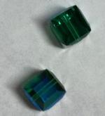 Swarovski 5601 Cube Beads 8mm Majestic Green Shimmer