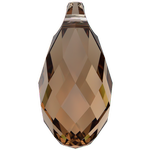 Dreamtime Crystal DC 6010 Briolette Pendant Reinvented Light Smoked Topaz 11x5.5mm