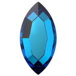 Dreamtime Crystal DC 2200 Navette Flat Back Crystal Bermuda Blue 8x4mm