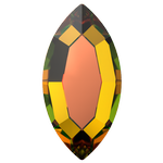 Dreamtime Crystal DC 2200 Navette Flat Back Crystal Vitrail Medium 8x4mm