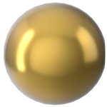 Dreamtime Crystal DC 5818 1/2 Drilled Round Pearl Royal Gold 10mm