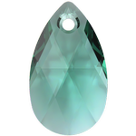 Dreamtime Crystal DC 6106 Pear Shaped Pendant ReInvented Caribbean Green 16mm