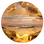 Dreamtime Crystal DC 5034 Thin Round Bead Dark Orange 8mm