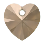 Dreamtime Crystal DC 6228 Heart Pendant Crystal Bronze 10.3x10mm