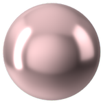 Dreamtime Crystal DC 5817 1/2 Drilled Cabochon Pearl Vintage Rose 8mm