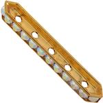 Dreamtime Crystal DC 77730 Rondelle Spacer Bars 5 Hole Crystal AB/Gold